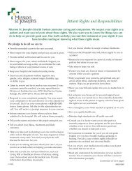 Patient Rights & Responsibilities - Mission Health