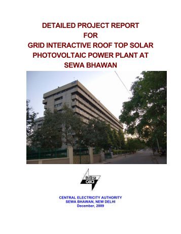 detailed project report for grid interactive roof top solar photovoltaic ...