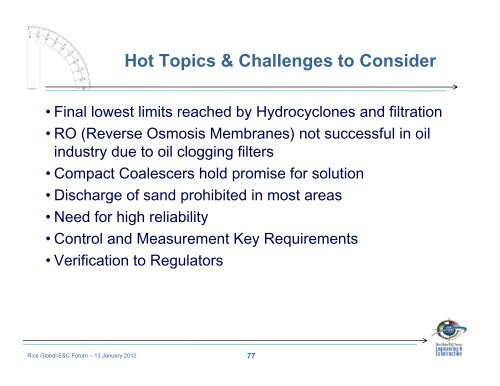 Subsea Separation and Processing of Oil, Gas & Produced Water ...