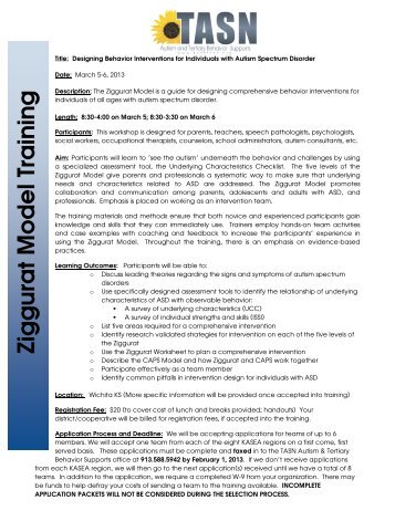 Ziggurat Model Training Flyer & Registration - Kansas Technical ...