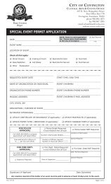 special event permit application - City of Covington, Louisiana