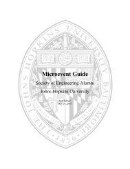 Microevent Guide - Johns Hopkins University