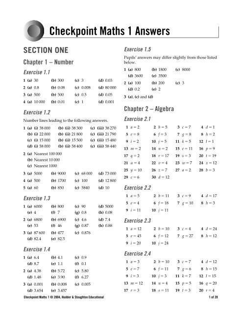 Answers To All Pages Hodder Plus Home Answers To All Pages Hodder Plus Home