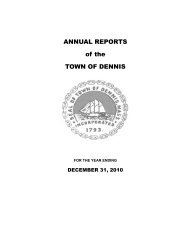 ANNUAL REPORTS of the TOWN OF DENNIS
