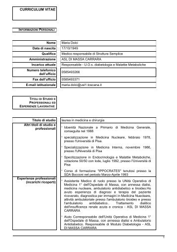 curriculum vitae