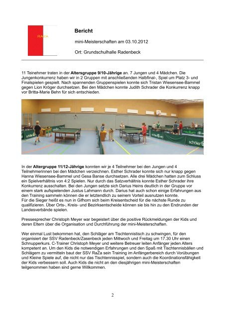 Bericht - raza-tischtennis.de