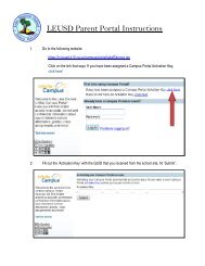 LEUSD Parent Portal Instructions