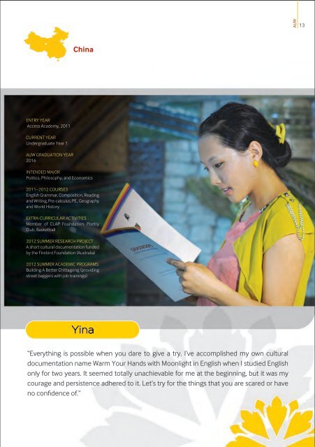 2014 AUW Admission Prospectus (PDF) - Asian University for Women