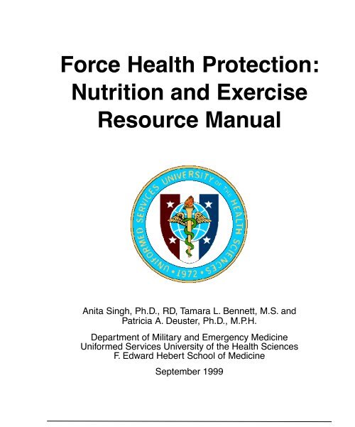 Force Health Protection: Nutrition and Exercise Resource Manual