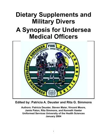 Dietary Supplements and Military Divers - Human Performance ...