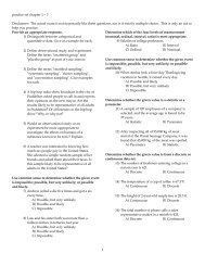 practice set chapter 1 - 3 Disclaimer: The actual exam is not ...