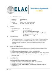 Syllabus - East Los Angeles College - Department Faculty Websites