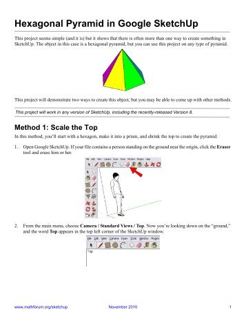 Hexagonal Pyramid in Google SketchUp - 3DVinci