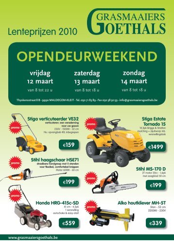 OPENDEURWEEKEND - grasmaaiers Goethals