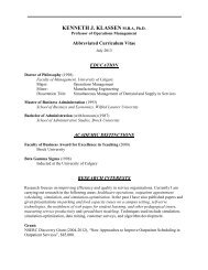 Abbreviated Curriculum Vitae - Brock University