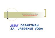 DEPARTMAN ZA UREÄENJE VODA