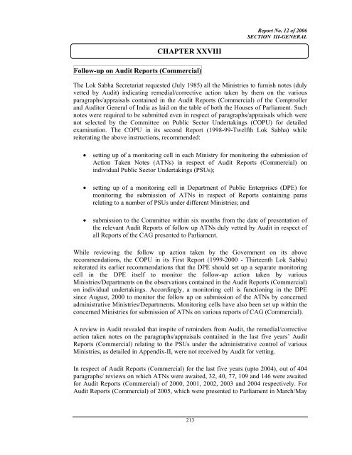 section iii - Comptroller and Auditor General of India