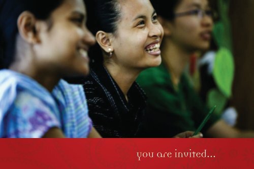 you are invited... - Asian University for Women