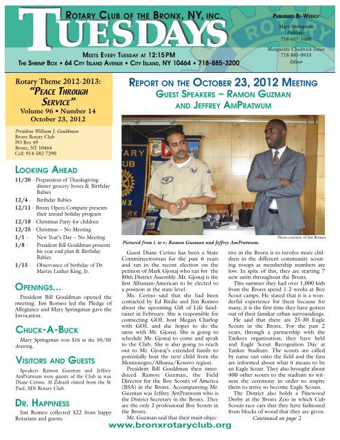 Ramon Guzman & Jeffrey AmPratwum - Bronxrotaryclub.org