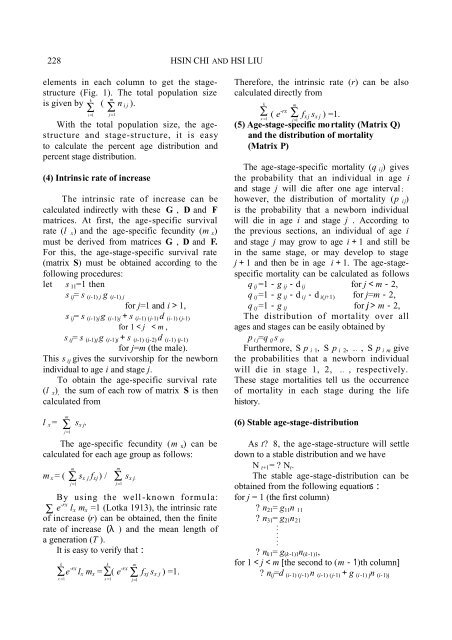 Chi, H., and H. Liu. 1985. Two new methods for the study of insect ...