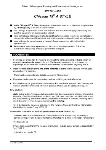 harvard format - a style guide to referencing - School of Geography ...