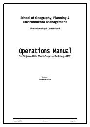 Pinjarra Hills Workshop Operations Manual - School of Geography ...