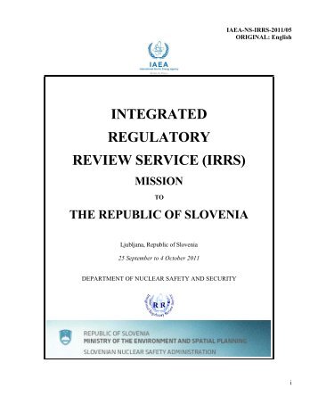 integrated regulatory review service (irrs) mission