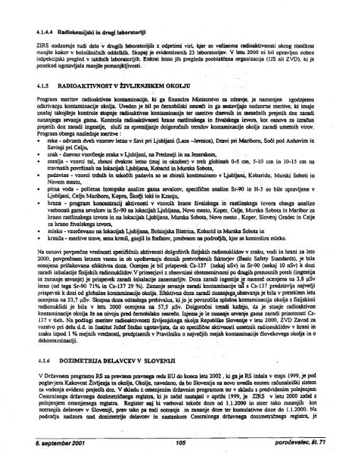 LETU 2000 - Uprava Republike Slovenije za jedrsko varnost