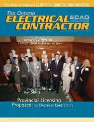 Summer 2004 - Electrical Contractors Association of Ontario