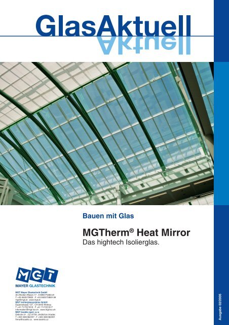 MGThermÂ® Heat Mirror Isolierglas