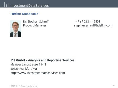 IDS GmbH - Analysis and Reporting Services
