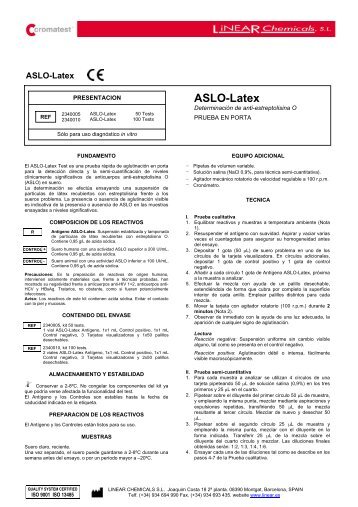 ASLO-Latex - LINEAR CHEMICALS