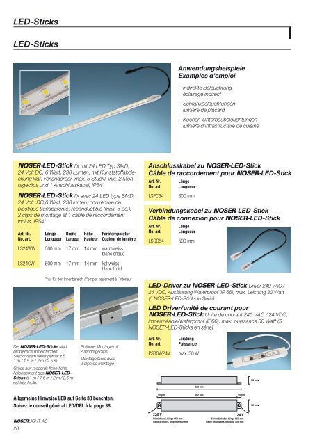 LED-Lampen - NOSERLIGHT AG, Ottenbacherstrasse 25, CH-8909 ...