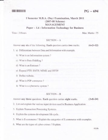 Paper - 1.6 : Information Technology for Business - Surana college