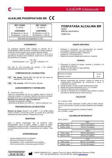 FOSFATASA ALCALINA BR - LINEAR CHEMICALS