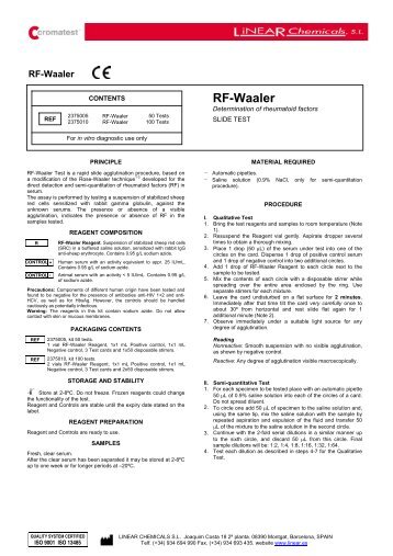 RF-Waaler - LINEAR CHEMICALS