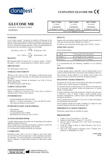 GLUCOSE MR - LINEAR CHEMICALS