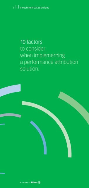 10 factors to consider when implementing a performance attribution ...