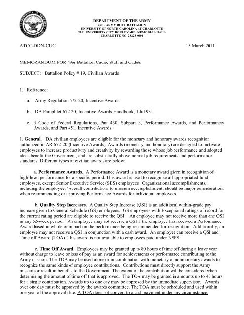 Da Form 7402 Unc Charlotte Army Rotc University Of North