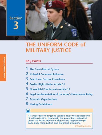 THE UNIFORM CODE of MILITARY JUSTICE - UNC Charlotte Army ...