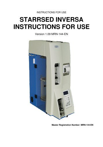 StaRRsed Inversa Instructions For Use - Mechatronics home