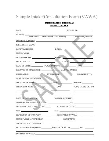 VAWA Intake Form