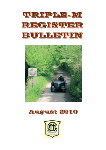 MGaug10 Bulletin no 56 - The Triple-M Register