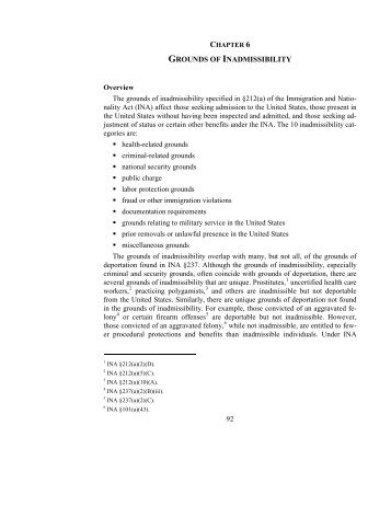chapter 6 grounds of inadmissibility