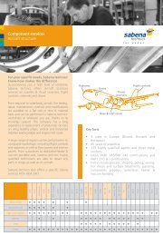 brochure component services aircraft structure - Sabena technics
