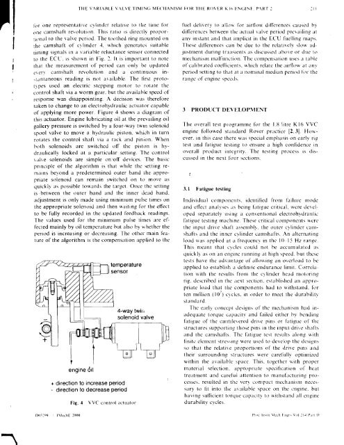 The variable valve timing mechanism f ~ r the Rover K 16 engine ...