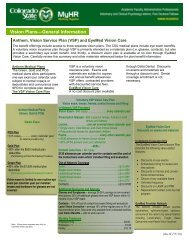 Vision Plans-General Information - Human Resource Services