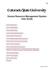 HR System User Guide, Unit 9 - Human Resource Services ...