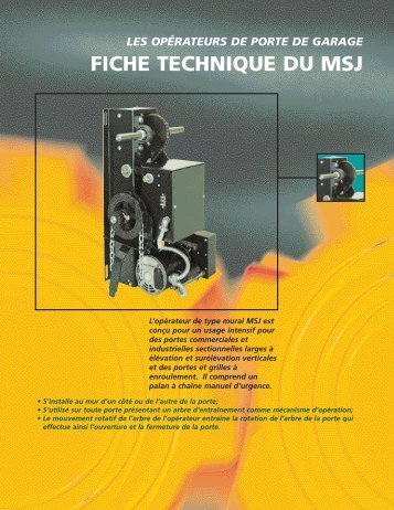 FICHE TECHNIQUE DU MSJ - Manaras