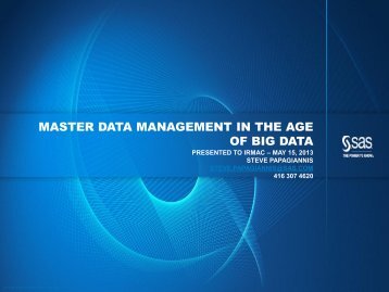 Master Data Management in the Age of Big Data - Information ...